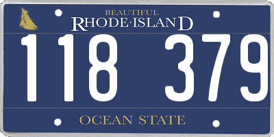RI license plate 118379