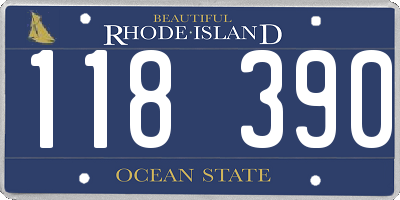 RI license plate 118390