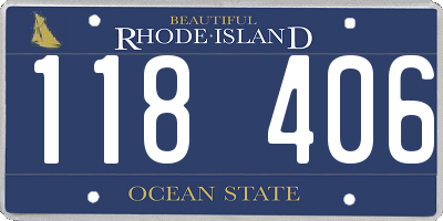 RI license plate 118406