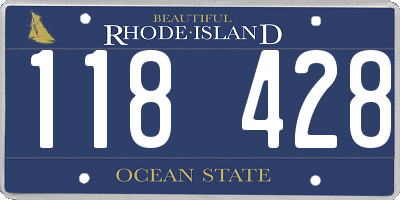 RI license plate 118428