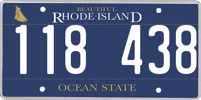 RI license plate 118438