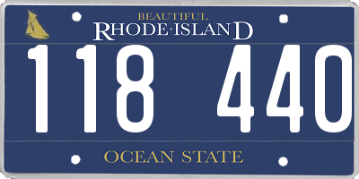 RI license plate 118440