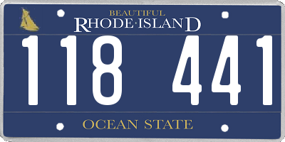 RI license plate 118441