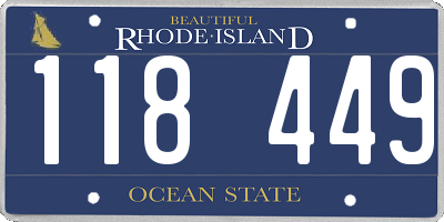 RI license plate 118449
