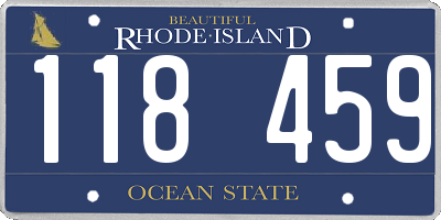 RI license plate 118459