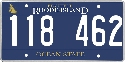 RI license plate 118462