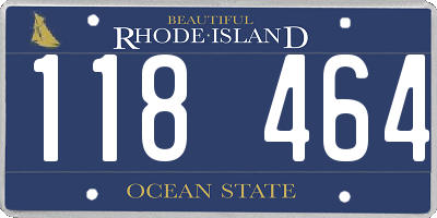 RI license plate 118464