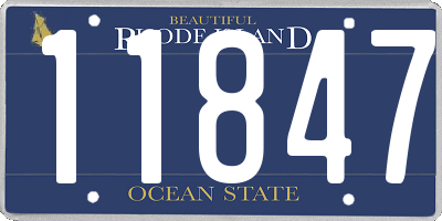 RI license plate 11847