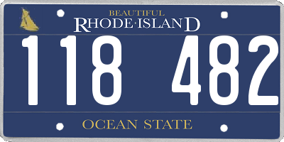 RI license plate 118482