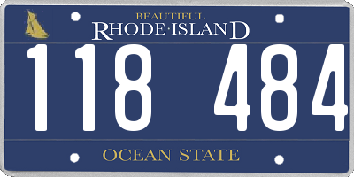 RI license plate 118484