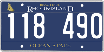 RI license plate 118490