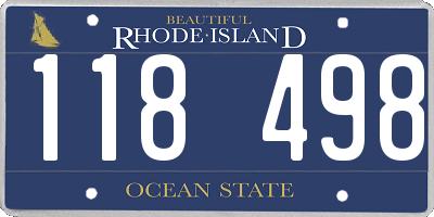RI license plate 118498