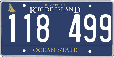 RI license plate 118499