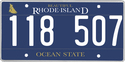 RI license plate 118507