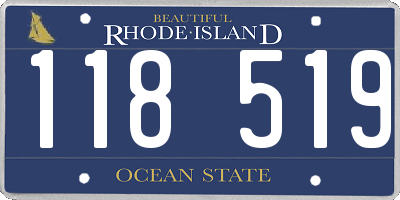 RI license plate 118519