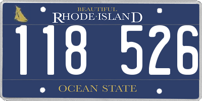 RI license plate 118526