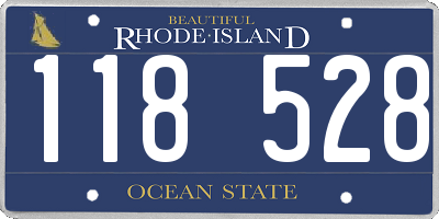 RI license plate 118528