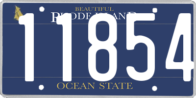 RI license plate 11854