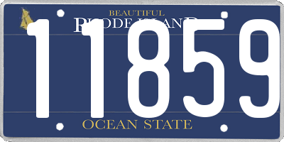 RI license plate 11859