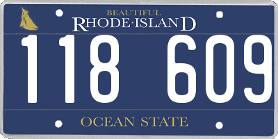 RI license plate 118609