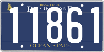 RI license plate 11861
