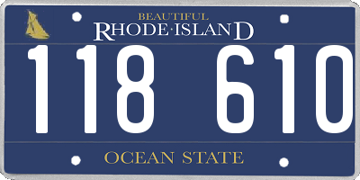 RI license plate 118610