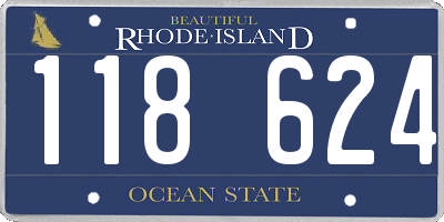 RI license plate 118624