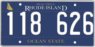 RI license plate 118626