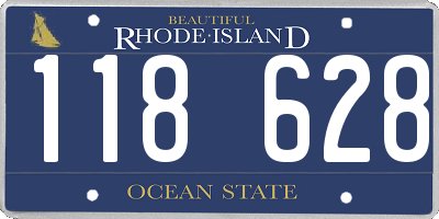 RI license plate 118628