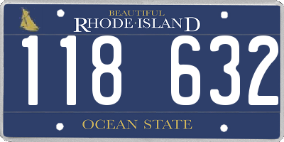RI license plate 118632