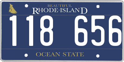 RI license plate 118656