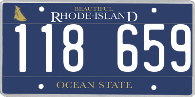 RI license plate 118659