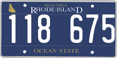 RI license plate 118675