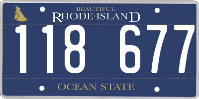 RI license plate 118677