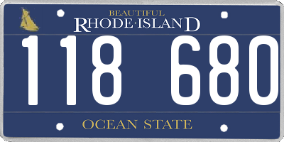 RI license plate 118680
