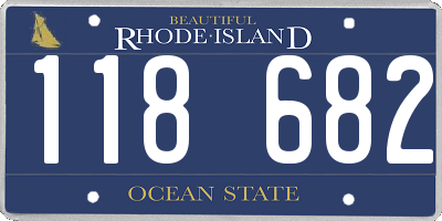 RI license plate 118682