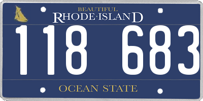 RI license plate 118683