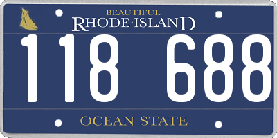 RI license plate 118688