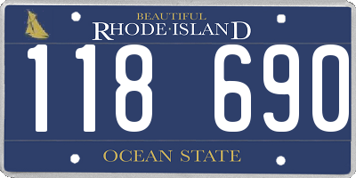 RI license plate 118690