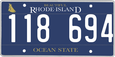 RI license plate 118694