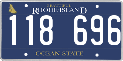 RI license plate 118696