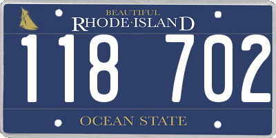RI license plate 118702