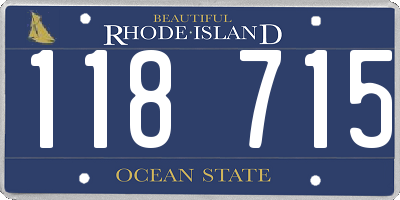 RI license plate 118715