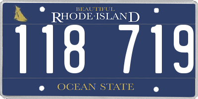 RI license plate 118719