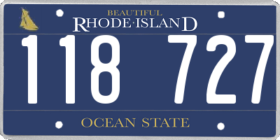 RI license plate 118727