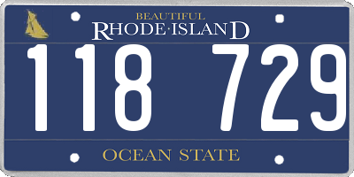 RI license plate 118729