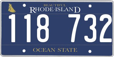 RI license plate 118732