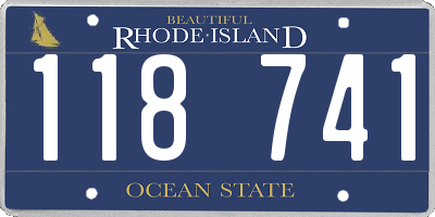 RI license plate 118741