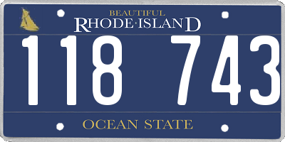 RI license plate 118743