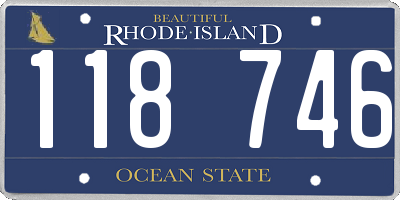 RI license plate 118746